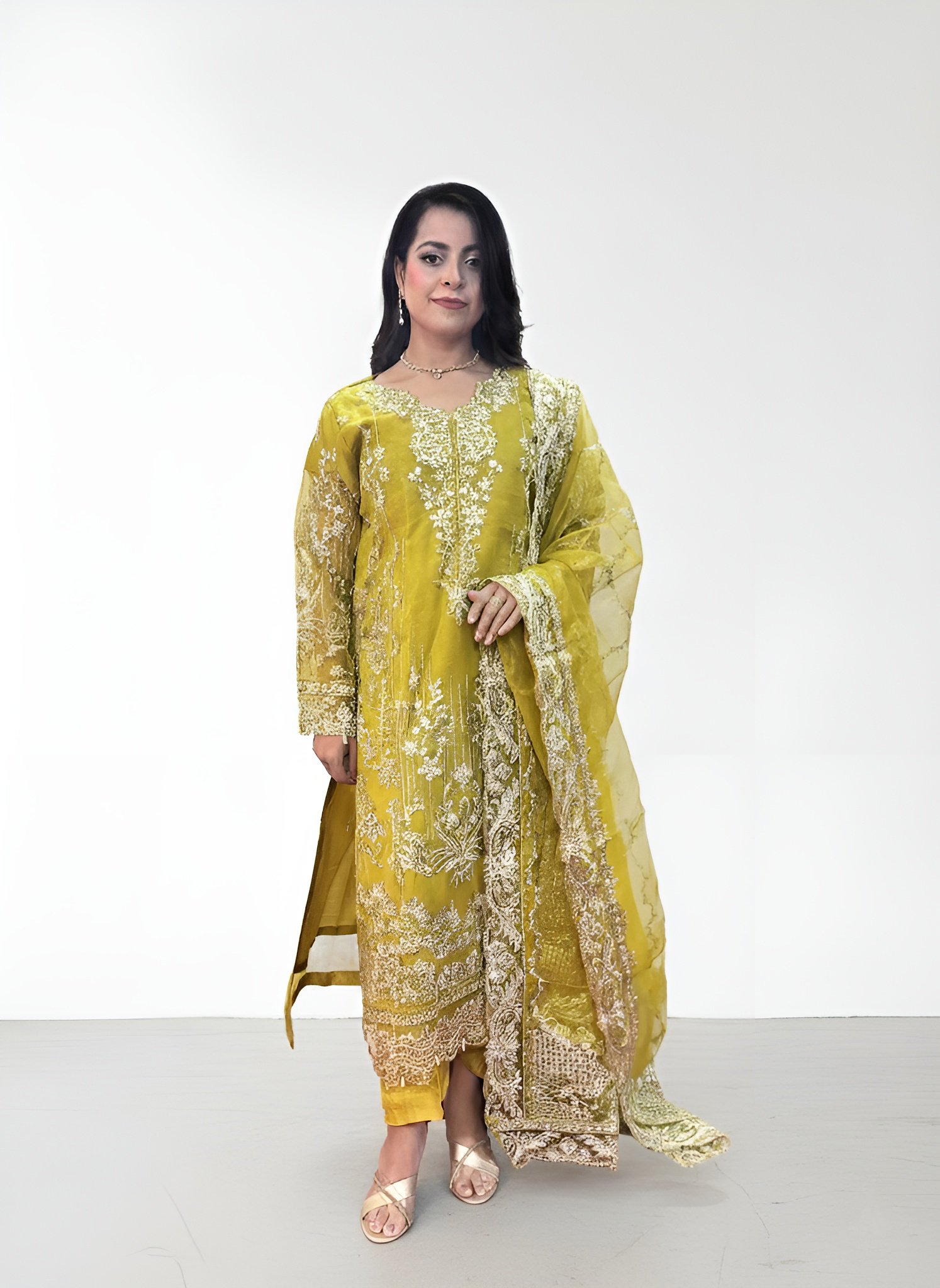 GOLDEN MUSTRAD GLAM – 3 PIECE READY-TO-WEAR ENSEMBLE